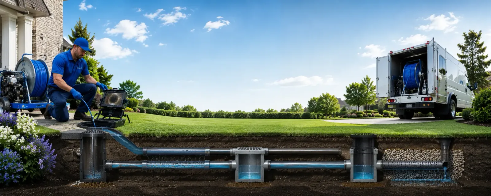 Outdoor drain cleaning information for Hawk Point, MO